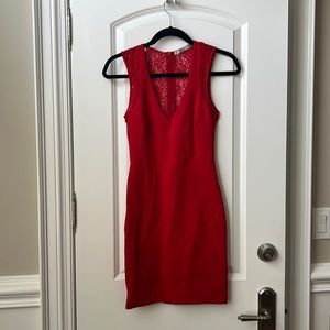 Sexy luxurious bodycon mini red dress. Date night bachelorette girls night